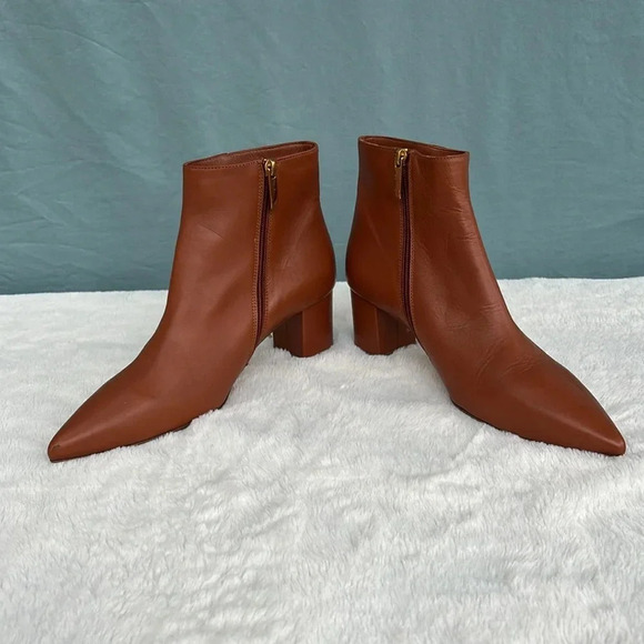 L'Agence EUC Women Jeannie II Pointed Toe Brown Leather boots size EU 42 - Picture 2 of 9